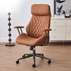 Reclinable Kontorsstol – Läder & Nackstöd