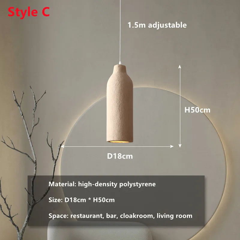 Wabi-Sabi Cement Hänglampa LED – Restaurant, Bar & Sovrum