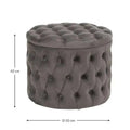 Rund Sittpuff i Sammet – Fotpall & Sittpall