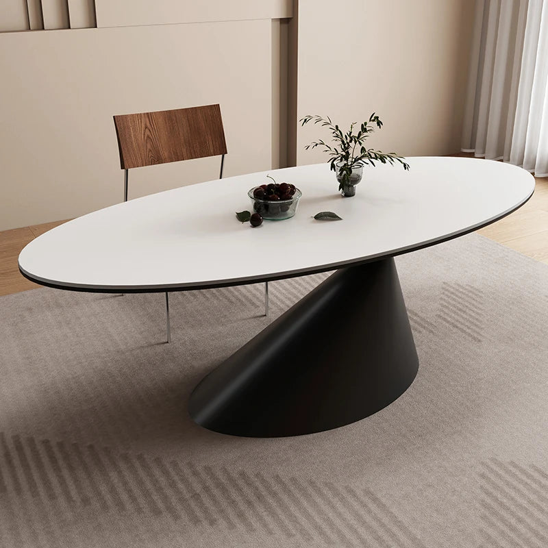 Designer Marmormatbord Runt – Platsbesparande Vardagsrum