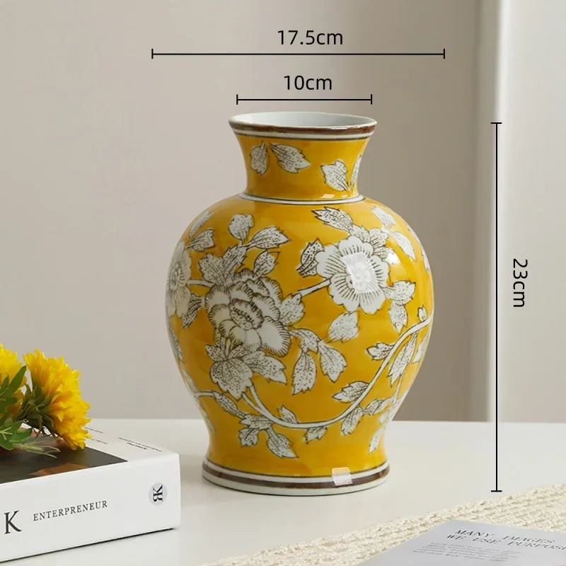 Vintage Porslinvas Keramik Handgjord – Bordsdekoration Vardagsrum