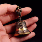 Mässing Tibetansk Droppklocka Nyckelring – Kreativ Hemdekor Vindspel Present