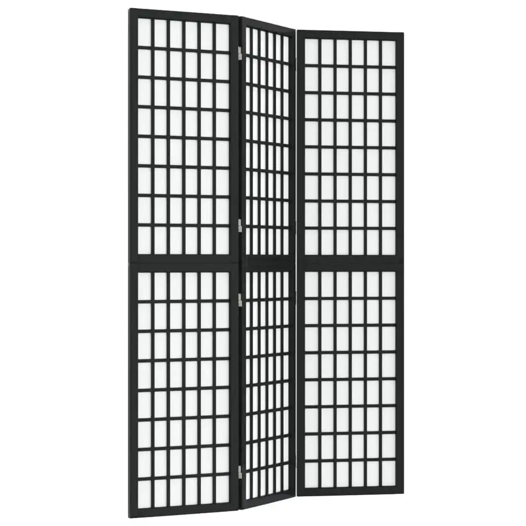 Vidaxl Shoji 3-Panelers Rumsavdelare 120×170 cm Granträ – Japansk Rispapper