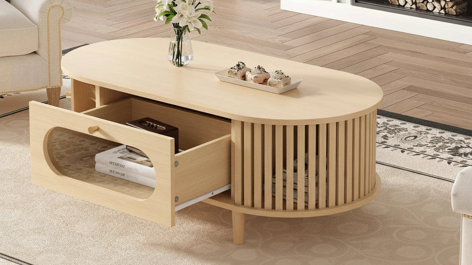 Soffbord 100x50 cm – Lådor & Skjutdörr