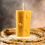 Bivaxljus Hexagonalt Bikakelsbricka – Naturlig Ren Bi Honung Dekoration
