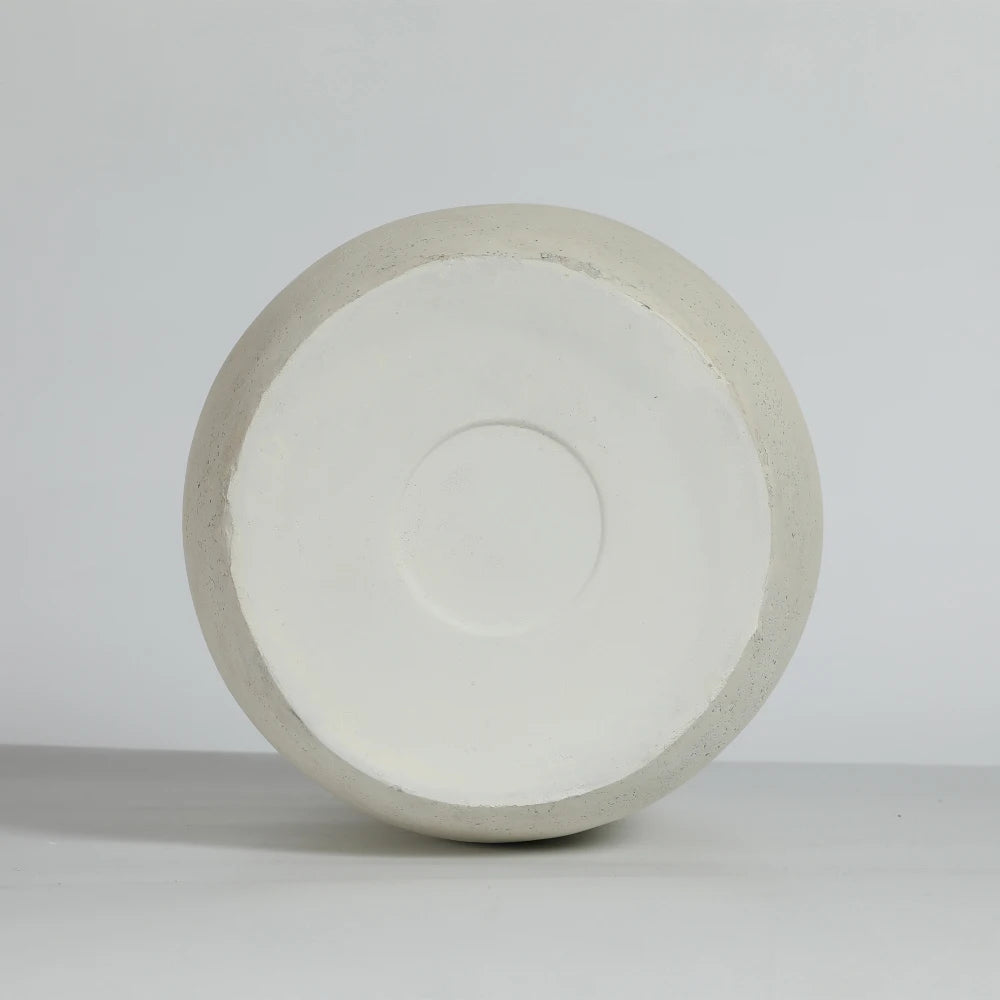 Rund Betongplanteringskruka Vit 30×51 cm – Handgjord Rustik Trädgård & Hem