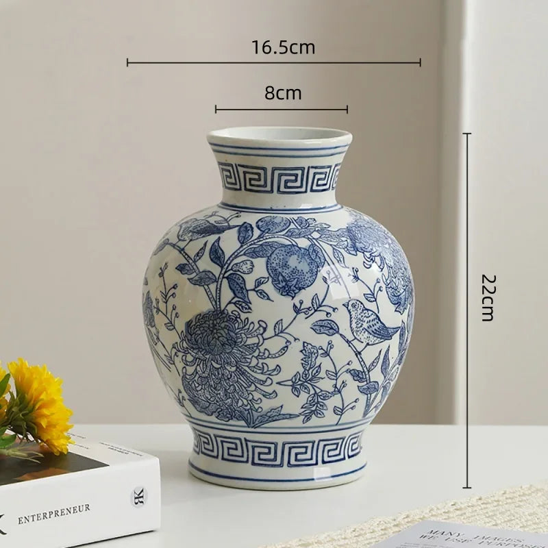 Vintage Porslinvas Keramik Handgjord – Bordsdekoration Vardagsrum