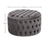 Rund Sittpuff i Sammet – Fotpall & Sittpall