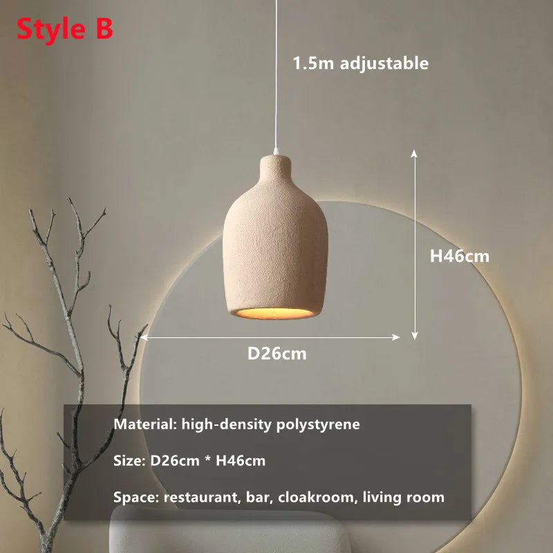 Wabi-Sabi Cement Hänglampa LED – Restaurant, Bar & Sovrum