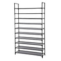 10-Vånings Skohylla 50 Par Non-Woven 100×30 cm Svart – Hall & Omklädningsrum