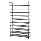 10-Vånings Skohylla 50 Par Non-Woven 100×30 cm Svart – Hall & Omklädningsrum