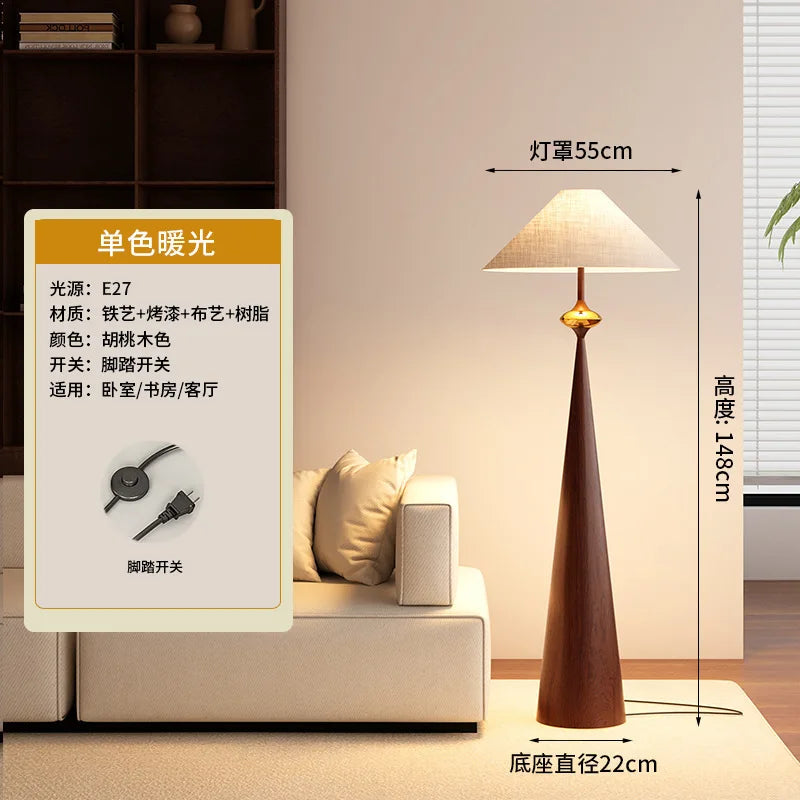Wabi-Sabi Japansk Golvlampa – Zen & Retro Tyg