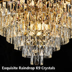 Lyxig Kristallkrona – Modern LED Taklampa Vardagsrum