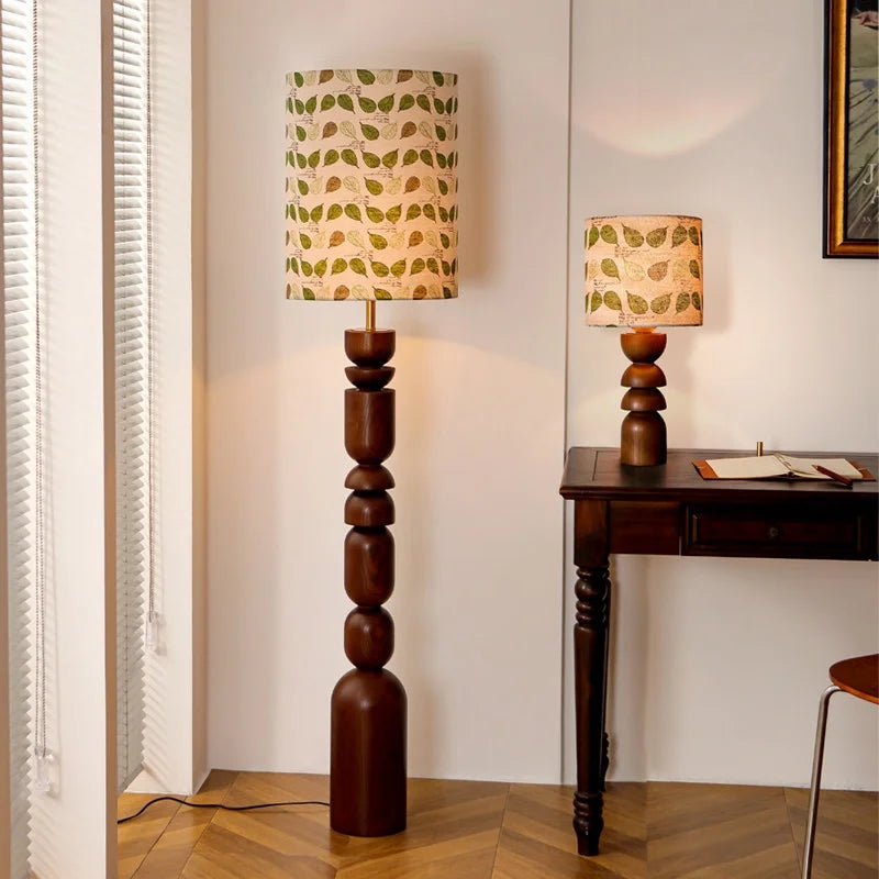 Retro LED Trä Golvlampa – Sovrum & Vardagsrum