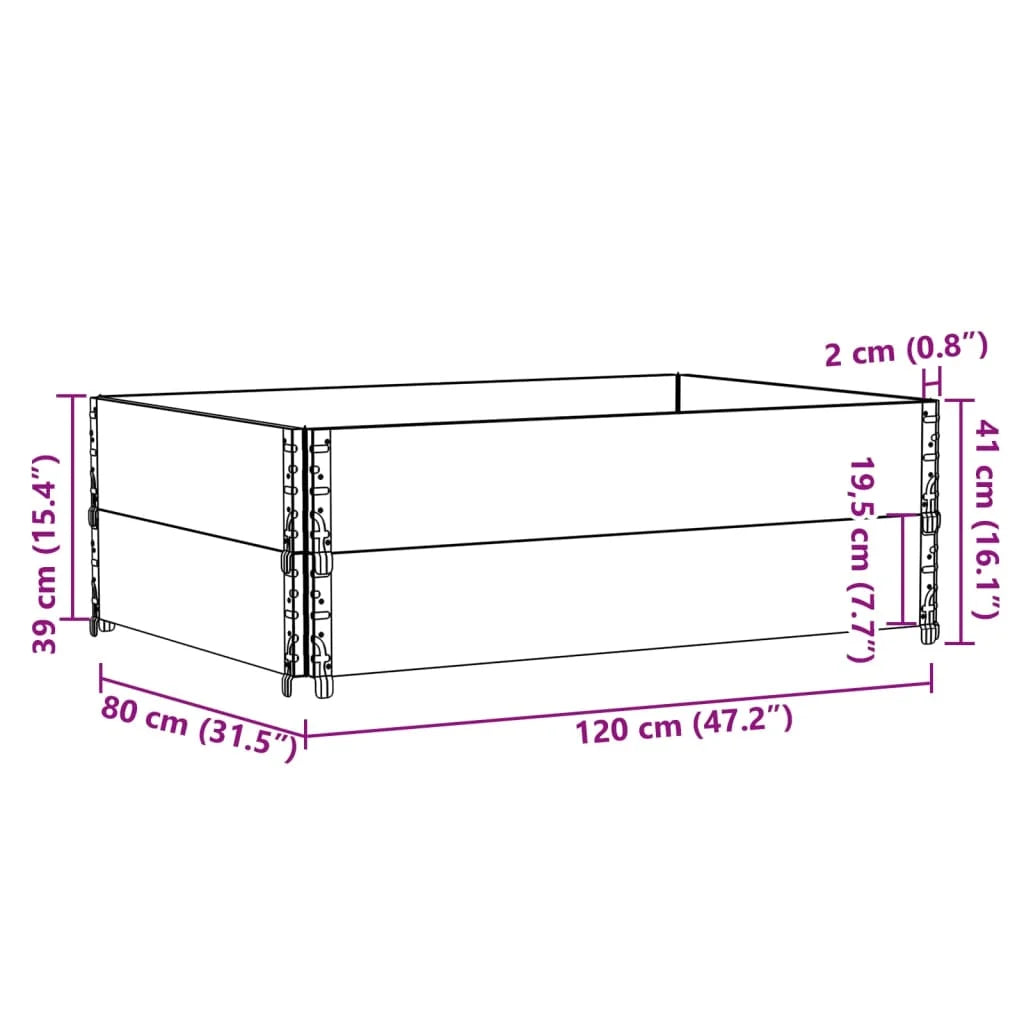 Upphöjd Odlingslåda Massivt Trä 120×80 cm – Altan, Balkong & Trädgård