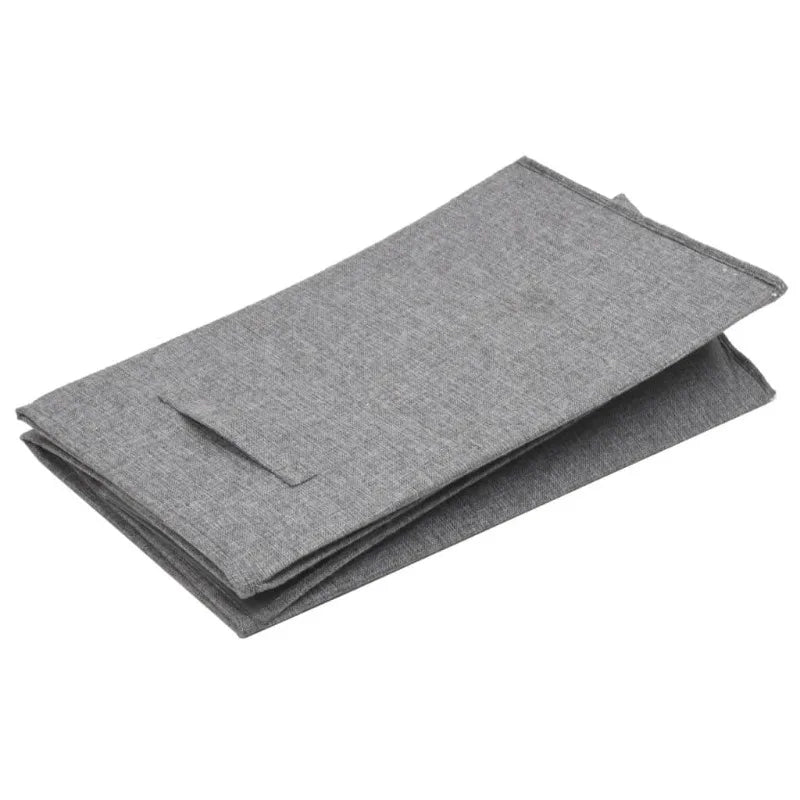 Vikbar Tvättkorg Grå Linnefleece 51×34,5×59 cm – Tvättstuga & Badrum