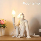 Nordisk Apa Vägglampa Resin – Kreativ Djurlampsskylt Barnrum & Restaurant