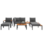 Modulärt Loungeset – Soffgrupp & Träbord