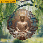Buddha Staty Gyllene Lotussäte 25,5 cm – 360° Roterande Vindspelkrok