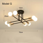 Nordisk Minimalist Hänglampa LED – Svart & Guld