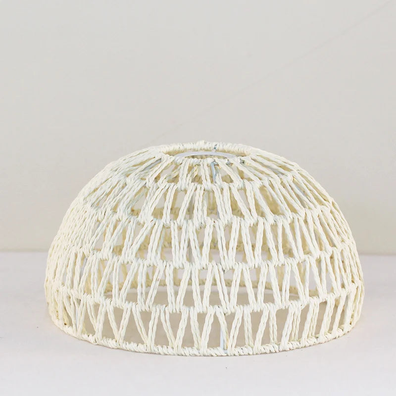 Handflätad Retro Papperslampskärm – Rattan Hänglampa Kafé & Hotell