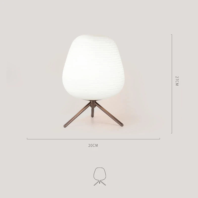 Designer Bordslampa Kokong – Mjölkvitt Glas Sovrum