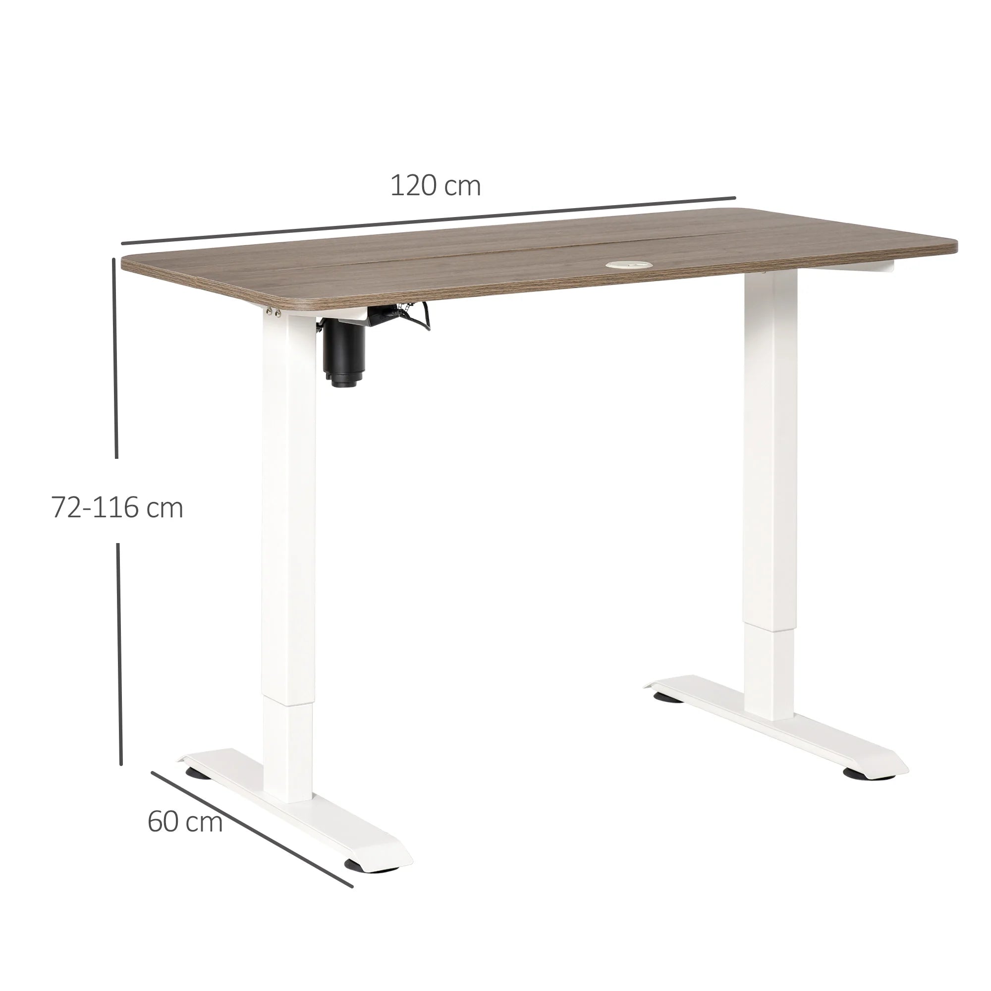 Elektriskt Skrivbord Höj/Sänkbart 120x60 cm