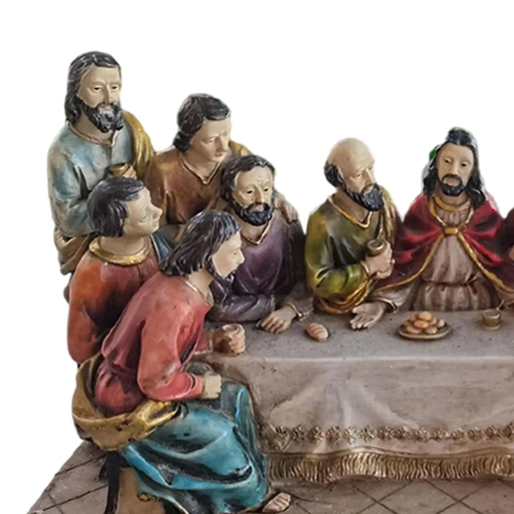 Nattvarden Resin Figursats – Katolsk Religiös Hemdekor Jesus & Lärjungar