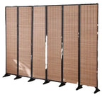 Vävd Bambu Rumsavdelare 6 Paneler – Vikbar Kafé & Hem Partition Boho