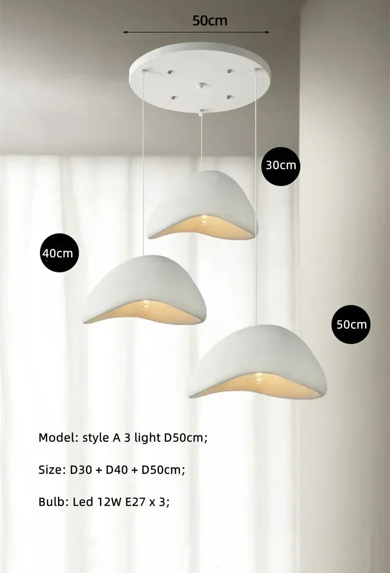 Handgjord Wabi-Sabi Hänglampa LED – Restaurant & Köksö