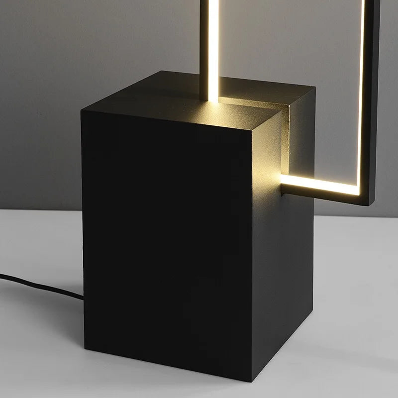 Nordisk Kvadratisk LED Golvlampa Dimbar – Modern Sovrum & Vardagsrum