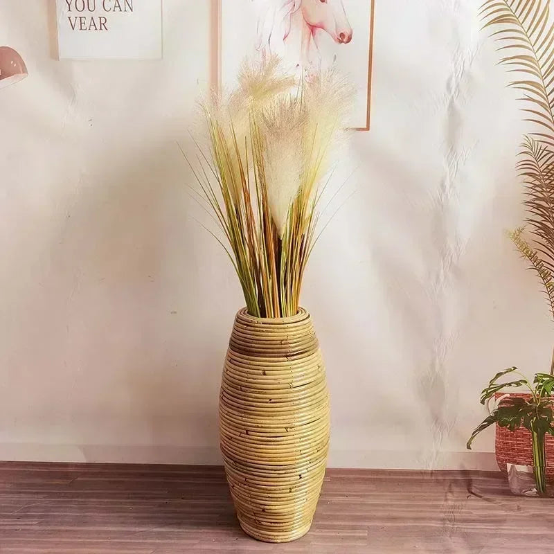 Naturlig Rattan Golvvas 30/40 cm Handvävd – Nordisk Vardagsrum & Hall