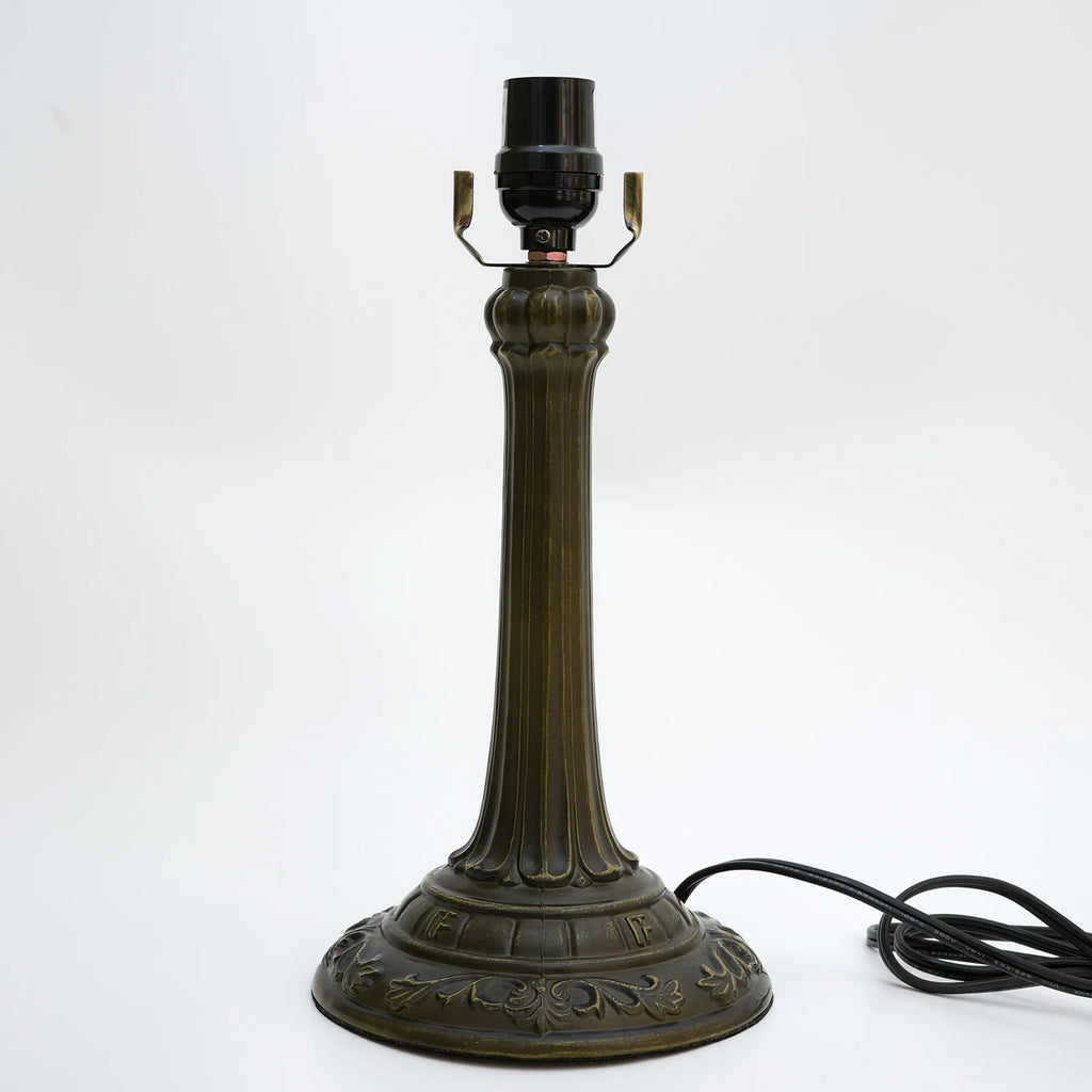 Vintage Lampfot Antik Mässing – E27/E26 för 20–30 cm Lampskärm