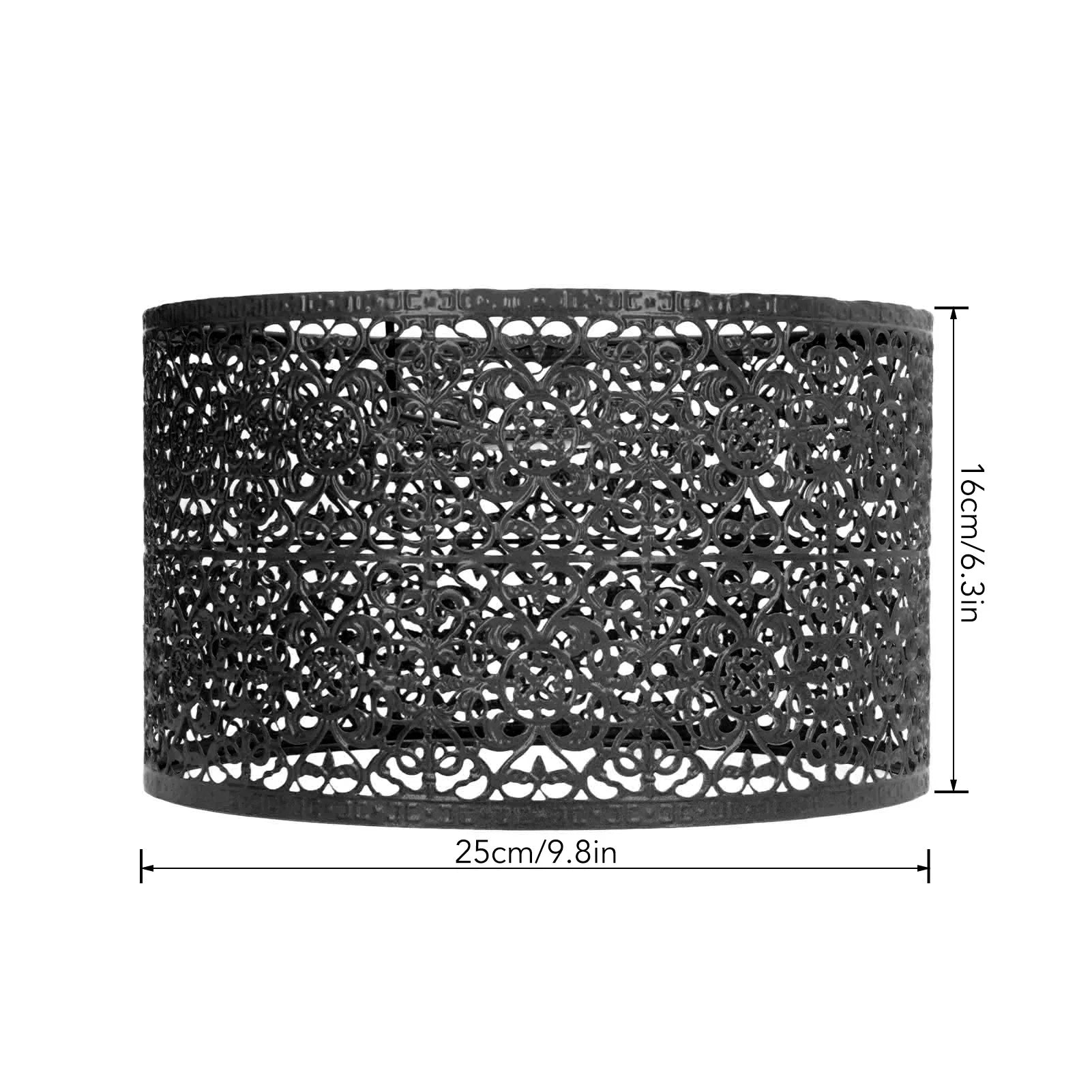 Genombrutet Metallampskärm E27/E14 – Universell Sovrum & Balkong