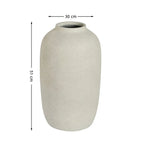Rund Betongplanteringskruka Vit 30×51 cm – Handgjord Rustik Trädgård & Hem
