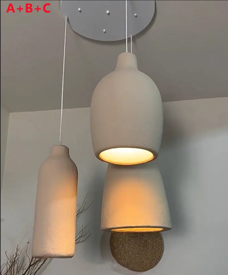 Wabi-Sabi Cement Hänglampa LED – Restaurant, Bar & Sovrum