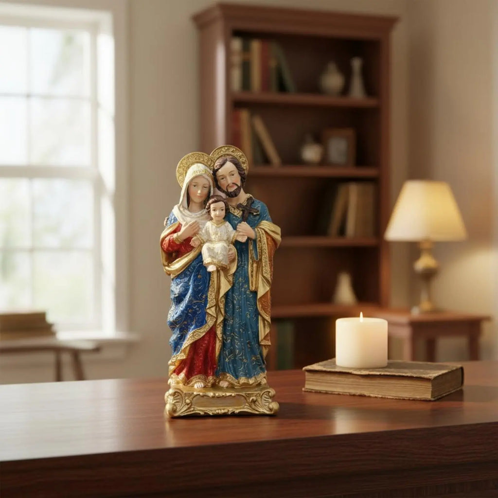 Den Heliga Familjen Resinstaty – Jesus, Maria & Josef Mors Dag Present