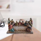 Nattvarden Resin Figursats – Katolsk Religiös Hemdekor Jesus & Lärjungar