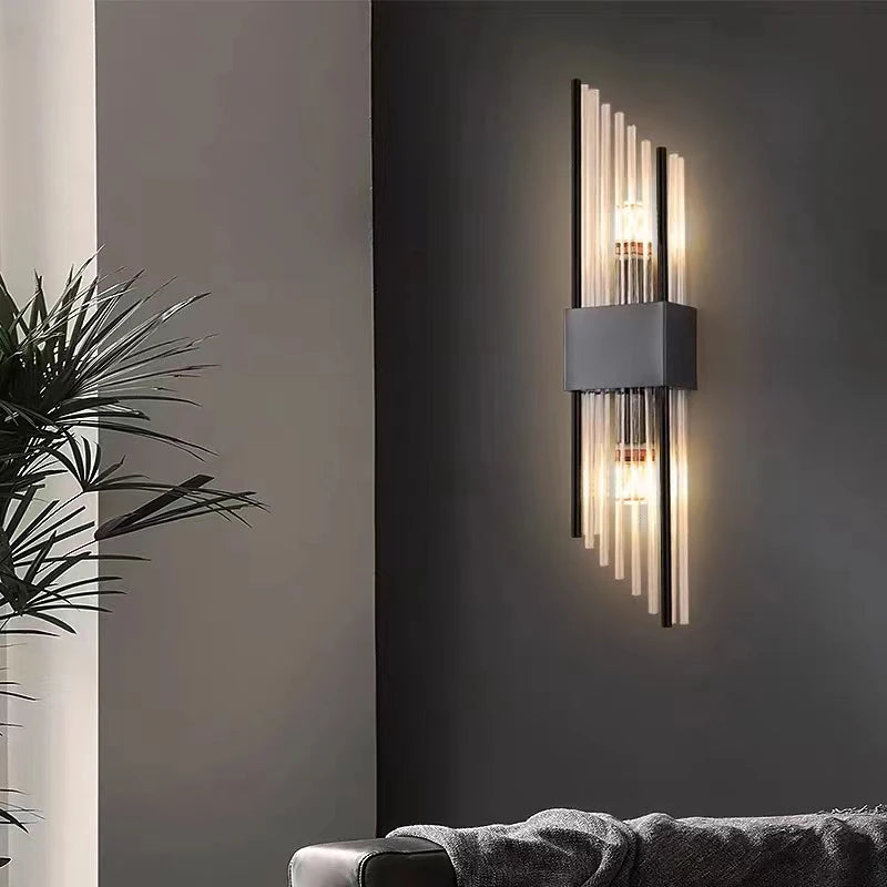 Ljuslyx Guld LED Vägglampa – Vardagsrum & Trappa