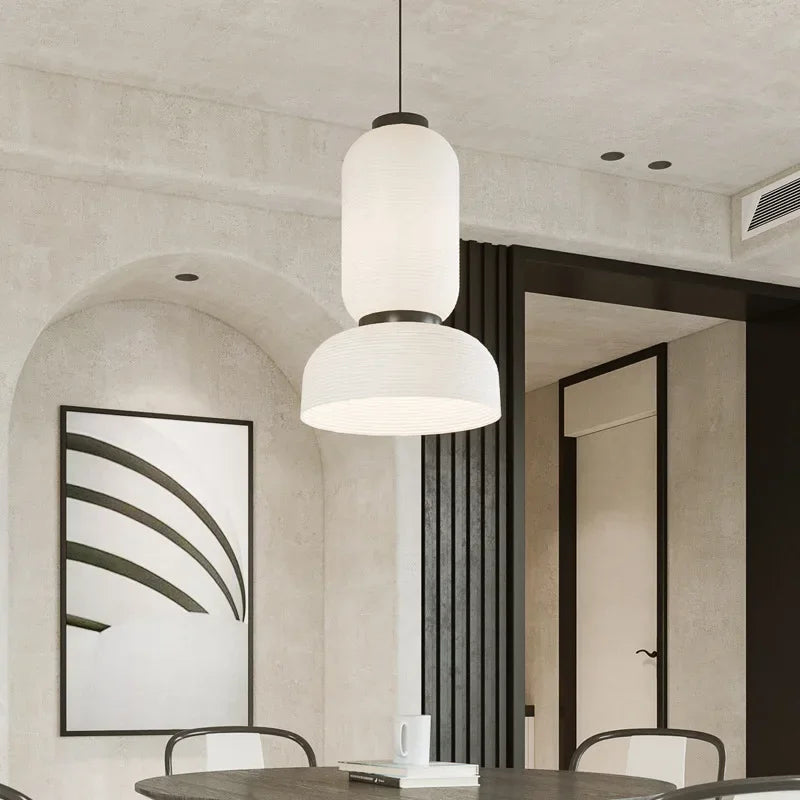 Wabi-Sabi Taklampa Rispapper – Japansk Hänglampa LED