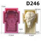 Påskformad Doftljussilikonform – Jesus & Kanin Resin Gjutform Hantverk