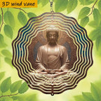 Buddha Staty Gyllene Lotussäte 25,5 cm – 360° Roterande Vindspelkrok