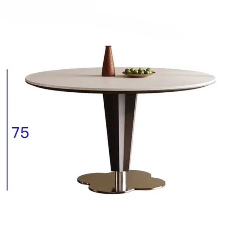 Runt Matbord Stenslab 80-130 cm – Lyxig Minimalistisk