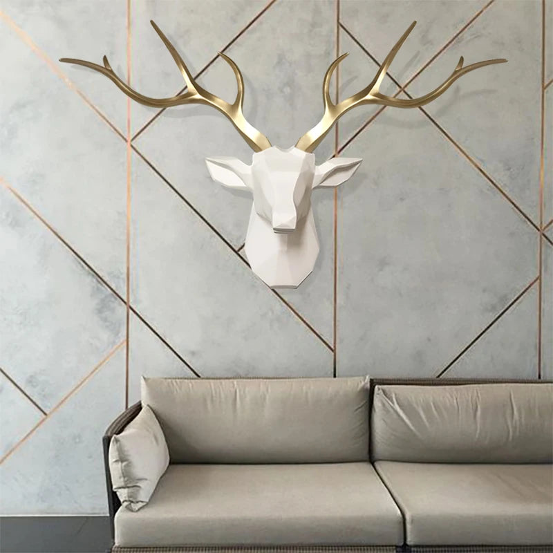 3D Rådjurshuvud Väggdekoration – Djurskulptur Stag Sovrum & Vardagsrum