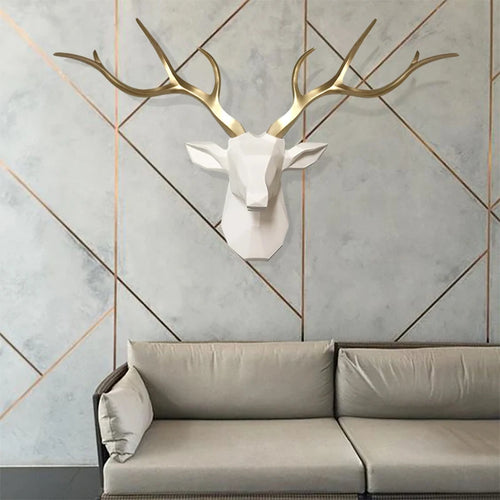 3D Rådjurshuvud Väggdekoration – Djurskulptur Stag Sovrum & Vardagsrum