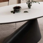 Designer Marmormatbord Runt – Platsbesparande Vardagsrum
