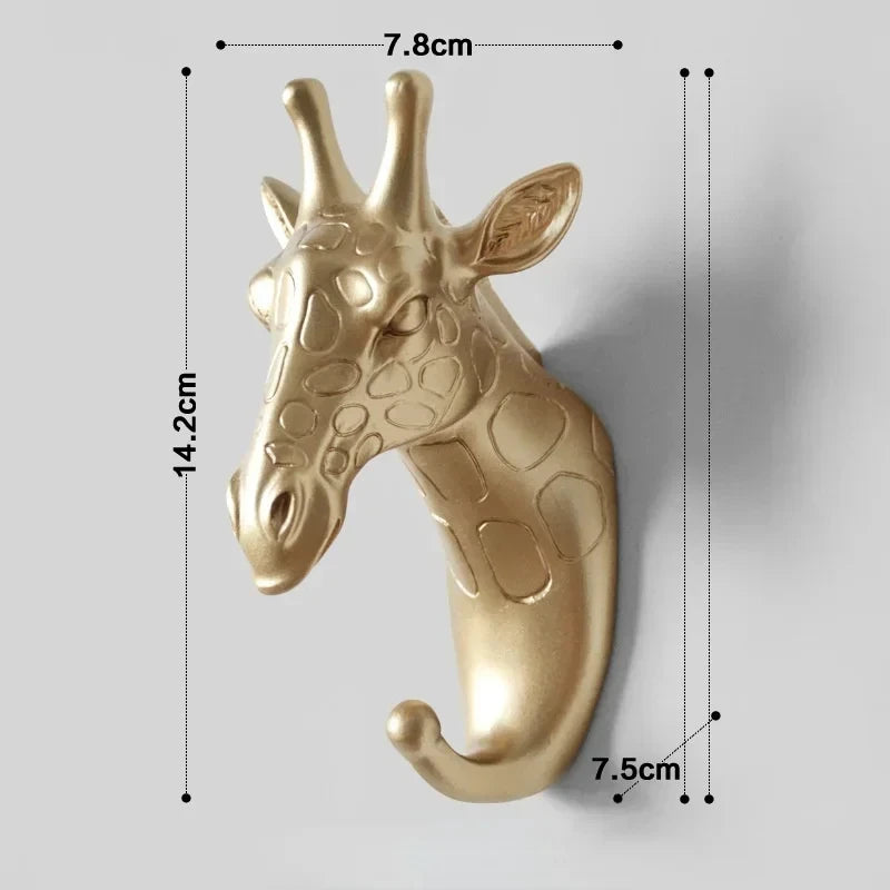 Djurhuvud Väggkrok Häst, Hjort & Giraff – Dekorativ Kapp & Väskhängare