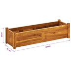 Upphöjd Odlingslåda Massivt Trä 100×30×25 cm – Balkong, Altan & Trädgård