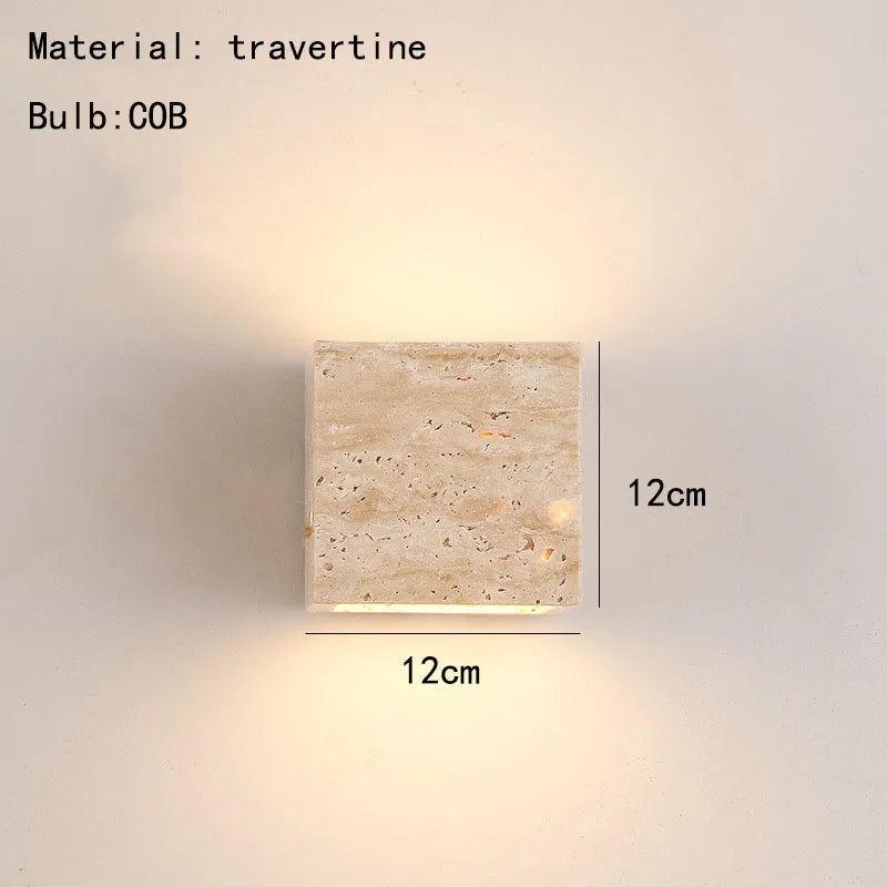 Kuboid Sten LED Vägglampa 3000K – Sovrum & Trappa