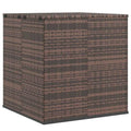 Utomhus Trädgårdskuddsbox 100×97,5×104 cm Rattan-look – Brun Patio & Balkong